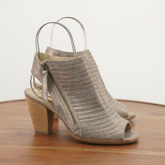 Paul Green Womens Cayanne Open Toe Heeled Sandals Silver Leather 5.5 US / 3 UK - Picture 1 of 11